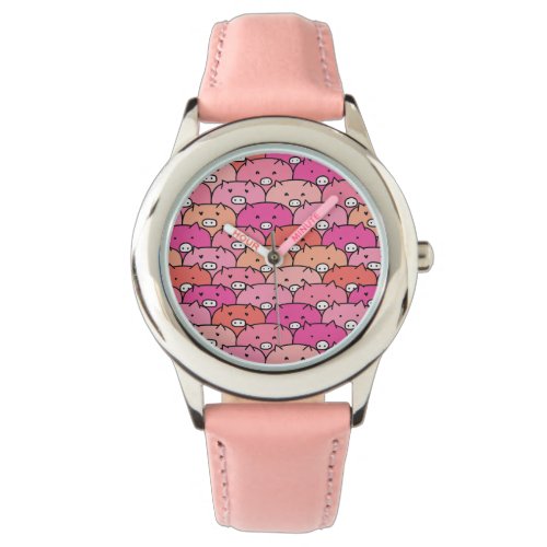 Girly Funny Pig Pattern Watch