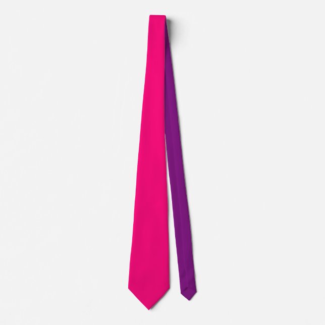 Girly Fushia Hot Pink Custom Friendly Background Tie (Front)
