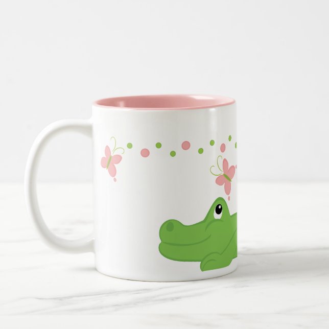 GIrly Gator Two-Tone Coffee Mug (Left)