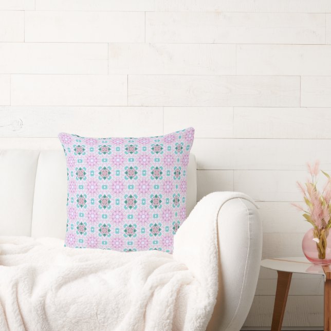 GIRLY GEOMETRIC PATTERN THROW PILLOW (Couch)
