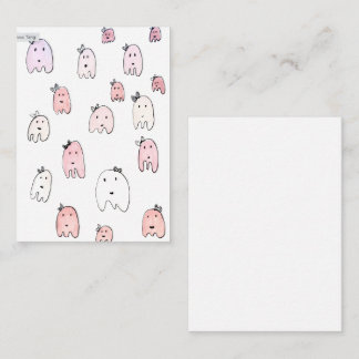 Girly Ghosts Note Card