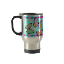 Girly Gift! Butterfly Mug, Add NAME!