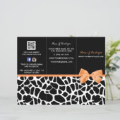 Girly Giraffe Print Orange Bow Boutique Brochure (Standing Front)
