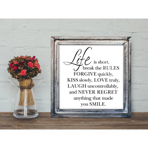 Girly_Girl_Graphics Life Quote Poster 12 x 12