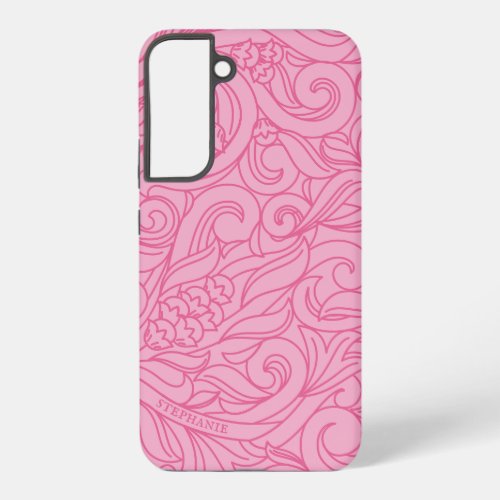 Girly Girl Pink Art Nouveau Retro Samsung Galaxy S22 Case