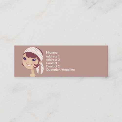 Girly Girl Profile Cards Business Card Template