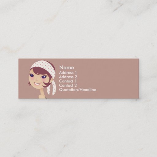 Customizable Girly Girl Profile Cards Business Card Template