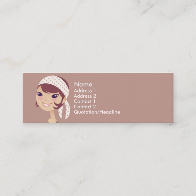 Girly Girl Profile Cards (Front)