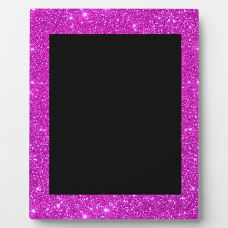 Girly Glam Black With Sparkly Pink Glitter Frame