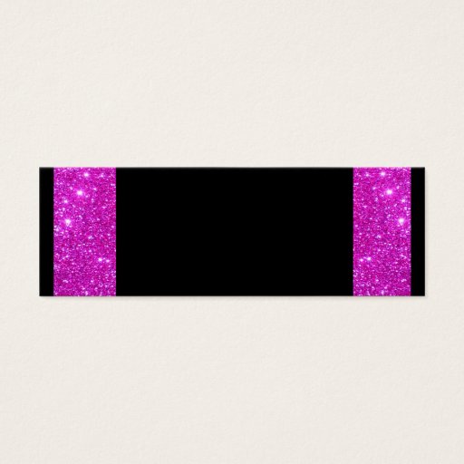 Customizable Girly Glam Black with Sparkly Pink Glitter Frame Business Card Templates