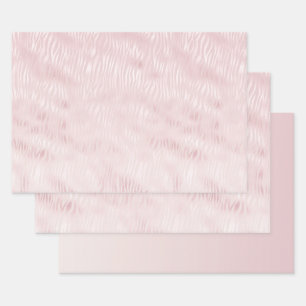 Girly Glam Blush Pink Zebra Print Wrapping Paper Sheets
