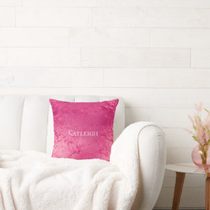 Girly Glam Chic Pink Birthday Throw Pillow