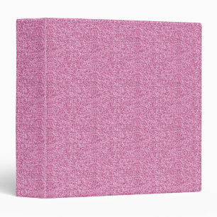 Girly Glam Glitzy Sparkle Pink Faux Glitter Binder