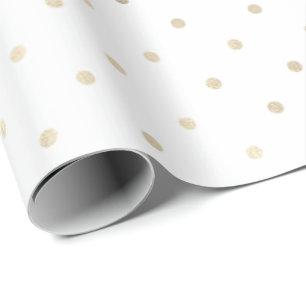 Girly Glam Gold Dots Wrapping Paper