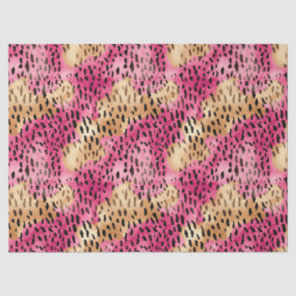 Girly Glam Gold Pink Leopard Tissue Paper