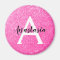 Girly Glam Hot Pink Glitter Sparkles Monogram Name
