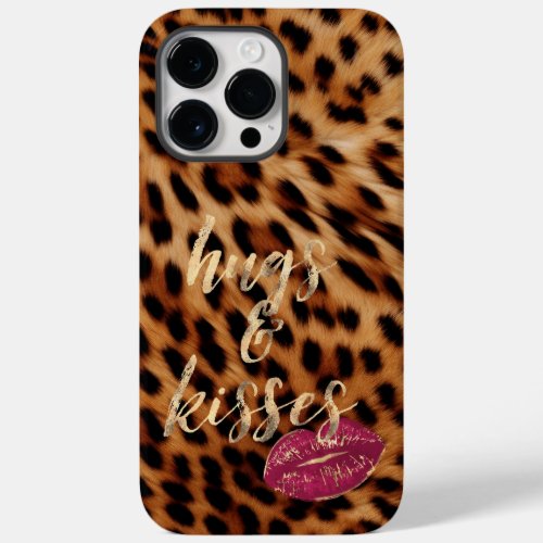 Girly Glam Leopard Kisses Lips Case_Mate iPhone 14 Pro Max Case