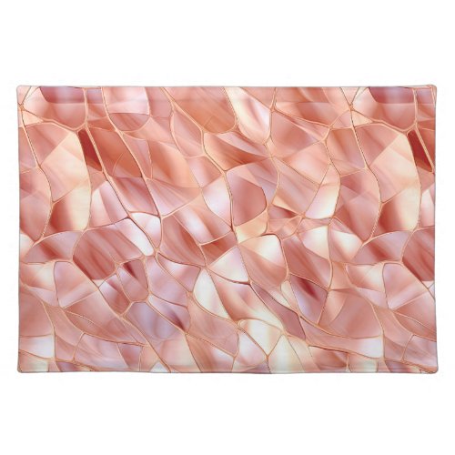 Girly Glam Pink Rose Gold Cloth Placemat