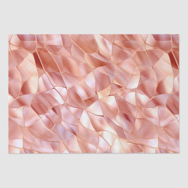 Girly Glam Pink Rose Gold Tissue Paper (Front)