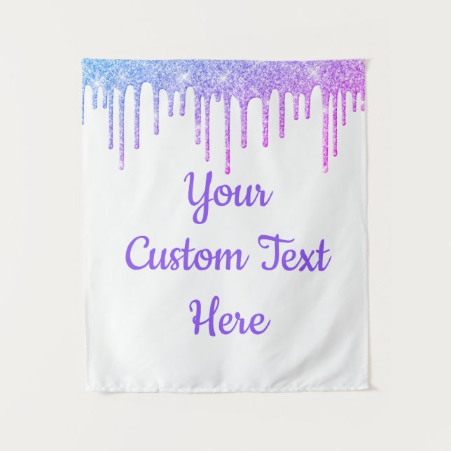 Girly Glitter Birthday Party Photo Booth Backdrop (Front)