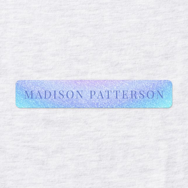 Girly Glitter Chic Modern Personalized Name Labels (Design 1)