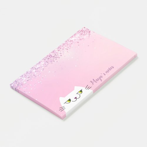 Girly Glitter Pink Post_it Notes
