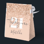 Girly glitter sparkle modern 21st birthday party  favor boxes<br><div class="desc">Girly glitter sparkle modern 21st birthday party favor box. Part of a collection.</div>