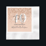 Girly glitter sparkle modern 40th birthday party  napkins<br><div class="desc">Girly glitter sparkle modern 40th birthday party napkins. Part of a collection.</div>