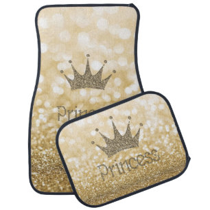 Girly Glitter Tiara,Crown,Princess,Bokeh Car Floor Mat