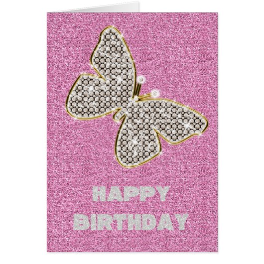 Girly Glitter with Butterfly Cards (Front)