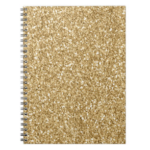 Girly Glitzy Gold Glitter Notebook