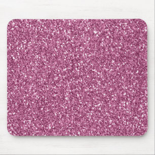 Girly Glitzy Pink Glitter Mouse Pad