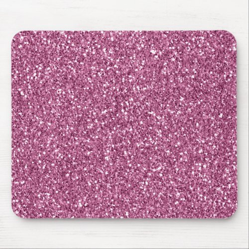 Girly Glitzy Pink Glitter Mouse Pad