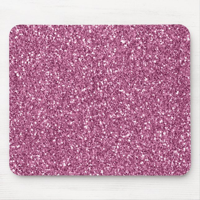Girly Glitzy Pink Glitter Mouse Pad (Front)