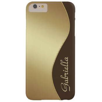 Girly Gold And Brown Monogram Iphone 6 Plus Case by Case_by_Case at Zazzle
