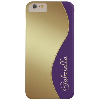 Girly Gold And Purple Monogram Iphone 6 Plus Case by Case_by_Case at Zazzle