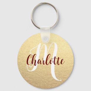 Girly Gold Glam Birthday party favor niece gift Keychain