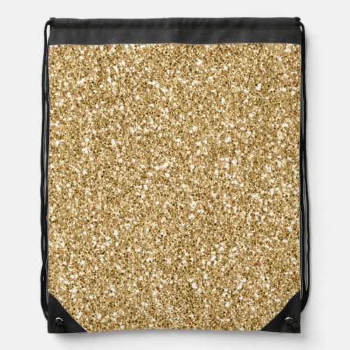 Girly Gold Glitter Drawstring Bag