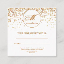 Girly Gold Glittery Luxury Monogram Beauty Salon