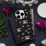 Girly Goth Skulls With Pink Bows  Case-mate Iphone 14 Pro Case at Zazzle