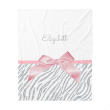 Girly Gray Tiger Stripes Animal Print With Name