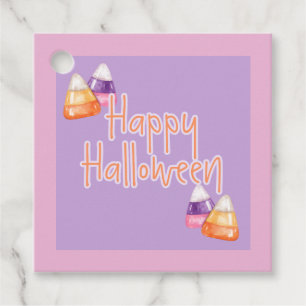 girly halloween candy corn tag