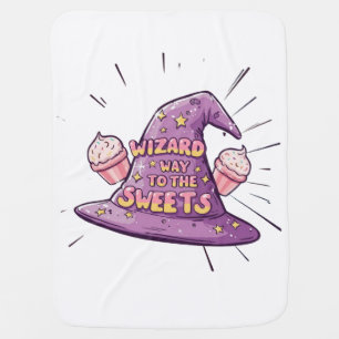 Girly Halloween - Wizard Way to the Sweets Baby Blanket