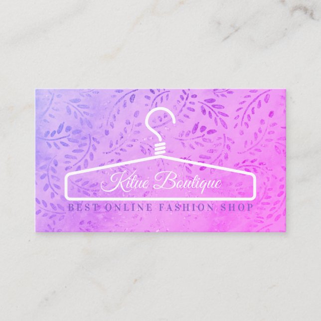 Girly Hanger Business Card (Front)
