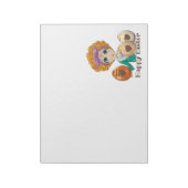 Girly Happy Easter Chocolate Egg Large Notepad (Rotated)
