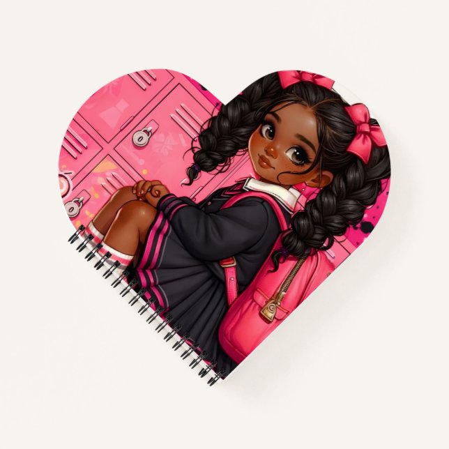 Girly Hearted Spiral Notebook (Front)