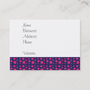 Girly Hot Pink and Purple Stars Pattern Gifts Business Card