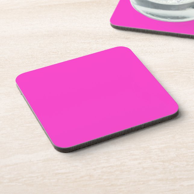 Girly Hot Pink Beverage Coaster (Left Side)