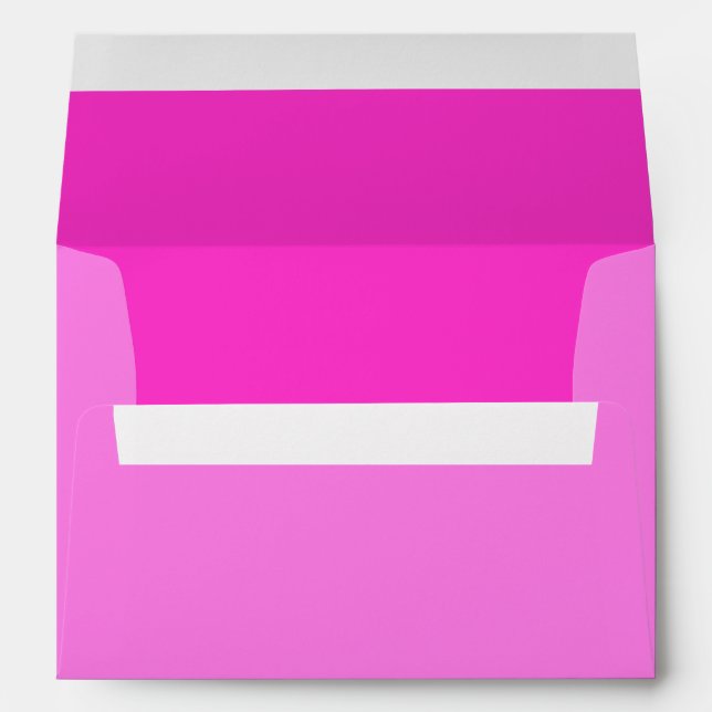 Girly Hot Pink Color Background Customize It! Envelope (Back (Bottom))