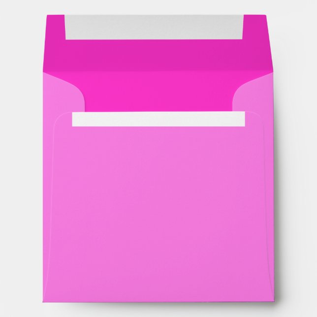 Girly Hot Pink Color Background Customize It! Envelope (Back (Bottom))